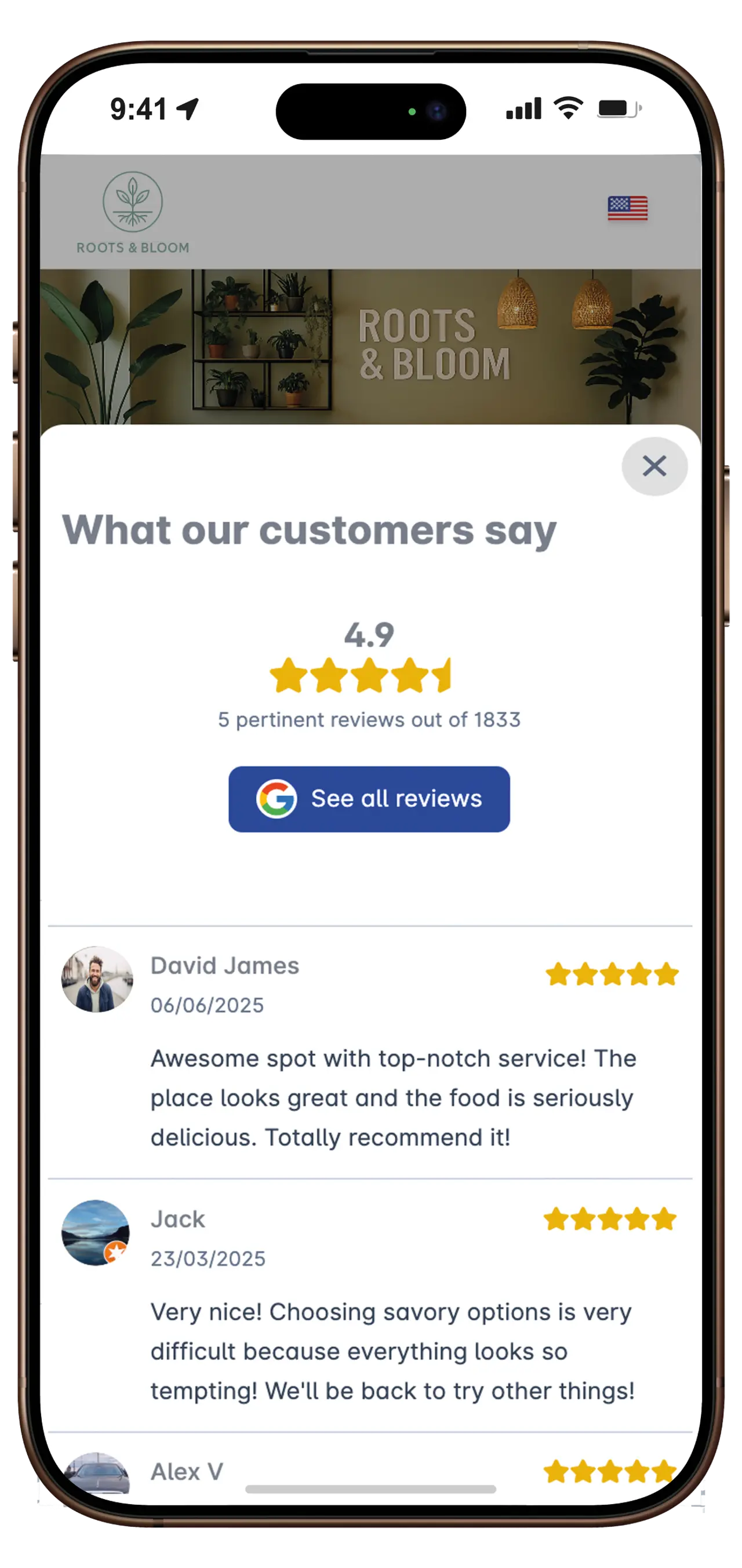 Sync in real-time with your Google Business listing