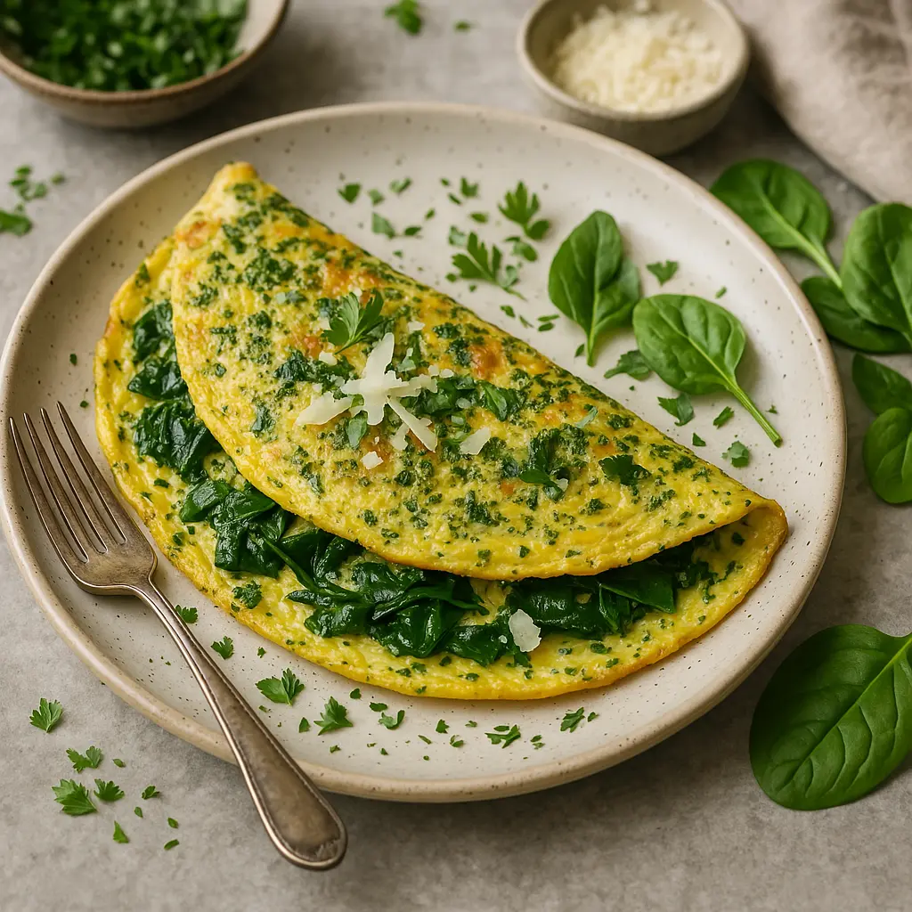 Menu item sample showing herb omelette in Chinese language Dish in Chinese