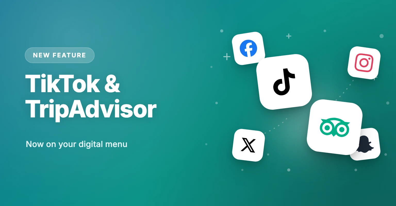 TikTok y TripAdvisor en tu menú
